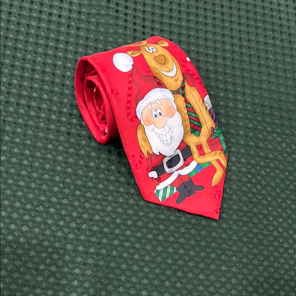 Hallmark Christmas‎ holiday Festive Red Christmas Tie yule tie greetings - Picture 8 of 9